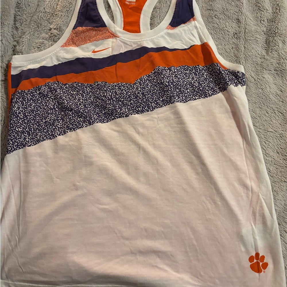 Nike Orange and Purple Tank Top
